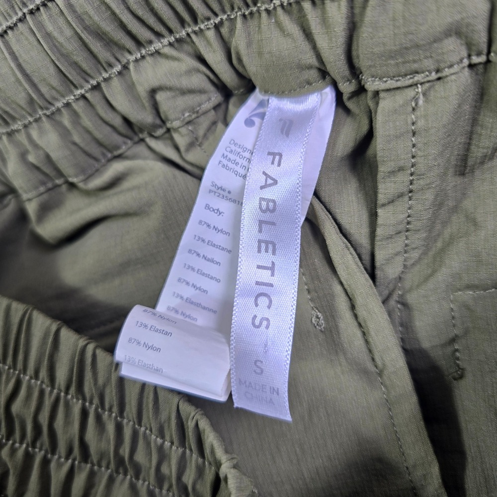 Fabletics Heights Cargo Pants Women S Green Wide Leg Bungee Utility Lightweight - Picture 8 of 10